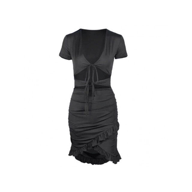 The Dezzy Factory Chloë dress | orange & black 18872988 Zwart|One size large