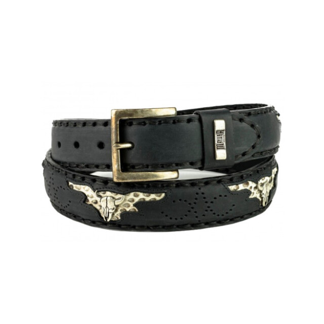 Mayura Boots Broekriem 1322-vacuno black / natural 12996527 Zwart|105 large