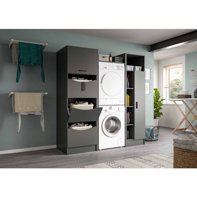 Furnilux Wasmachineombouw 3-delige set free 166x195x62 cm, antraciet 3389173 large