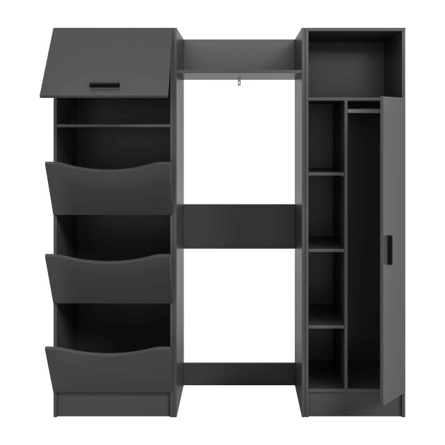 Furnilux Wasmachineombouw 3-delige set free 166x195x62 cm, antraciet 3389173 large