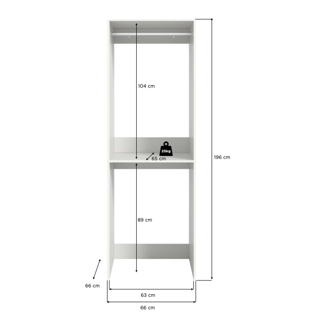 Furnilux Wasmachine ombouwkast free 66x196x66 cm in 3389091 large