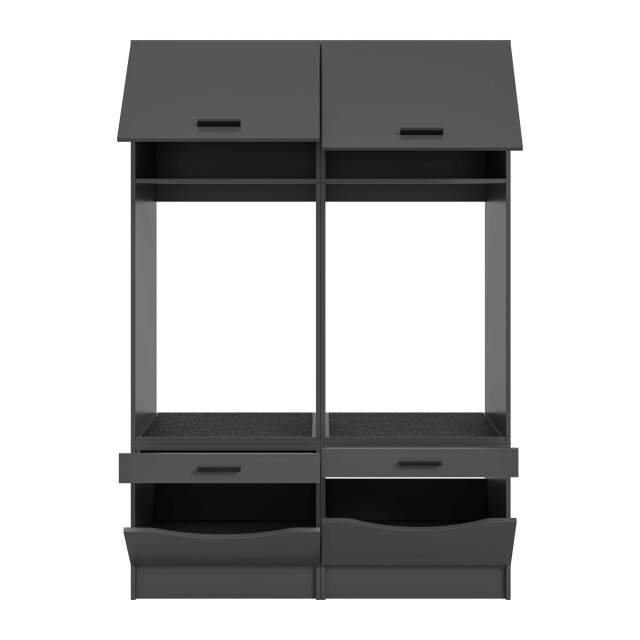 Furnilux Wasmachineombouwkast free 2-delige set 133x195x68 cm in antraciet 3389189 large