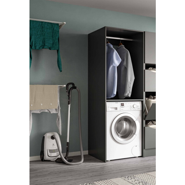 Furnilux Wasmachinekast free 66x195x60 cm in antraciet – kastoplossing voor wasmachine en 3389149 large