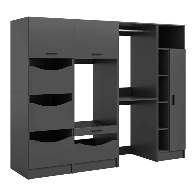 Furnilux Wasmachine ombouwkast 4-delig free 248x195x68 cm in – badkamerkastset, 3389207 large