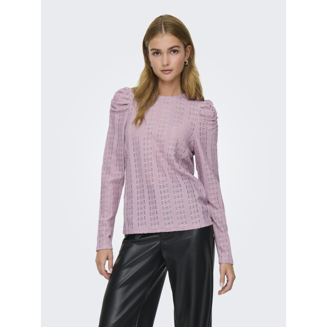 Only onlmelanie l/s o-neck top jrs 15365094 brown 06615.615.0037 large