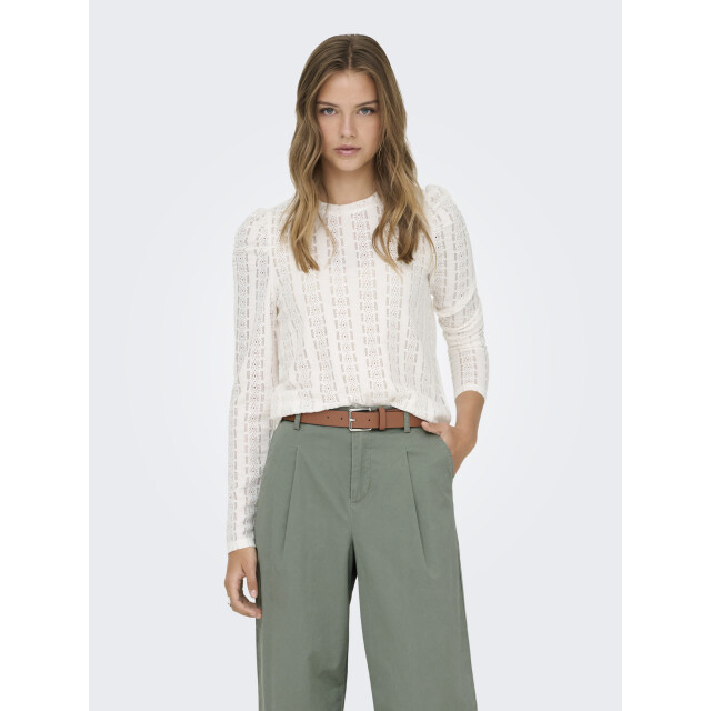 Only onlmelanie l/s o-neck top jrs 15365094 cloud dancer 06615.198.0138 large