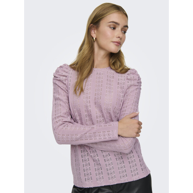 Only onlmelanie l/s o-neck top jrs 15365094 brown 06615.615.0037 large