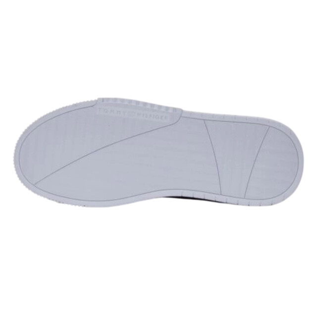 Tommy Hilfiger Heren supercup stripe leren trainers UTPP6779_navyblue large