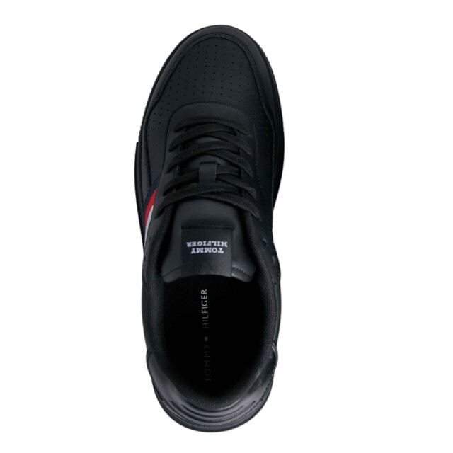 Tommy Hilfiger Heren supercup stripe leren trainers UTPP6779_black large