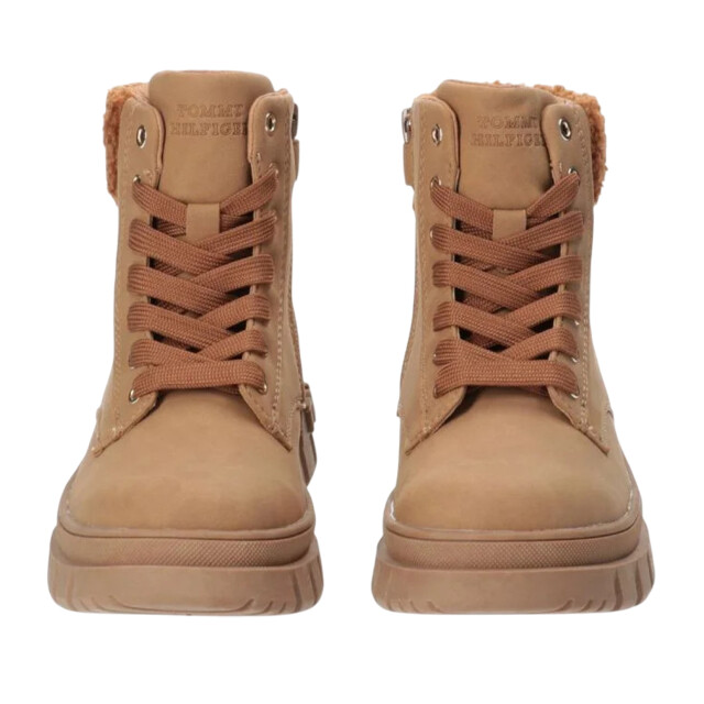 Tommy Hilfiger Dames cognac ecologisch leren enkellaarsjes UTPP6765_brown large