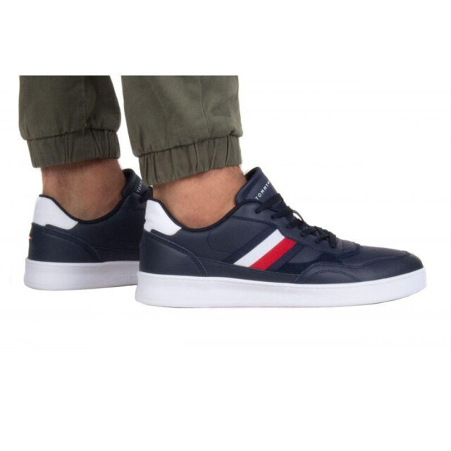 Tommy Hilfiger Heren retro stripe leren cupsole rechterschoenen UTPP6650_navyblue large