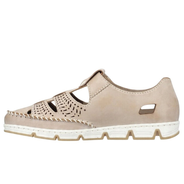 Rieker Dames uitgesneden leren schoenen UTPP6616_brown large