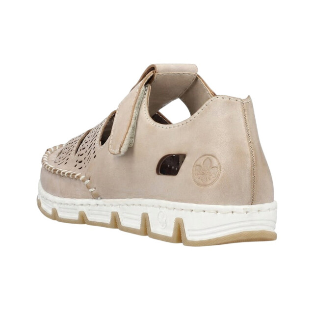 Rieker Dames uitgesneden leren schoenen UTPP6616_brown large