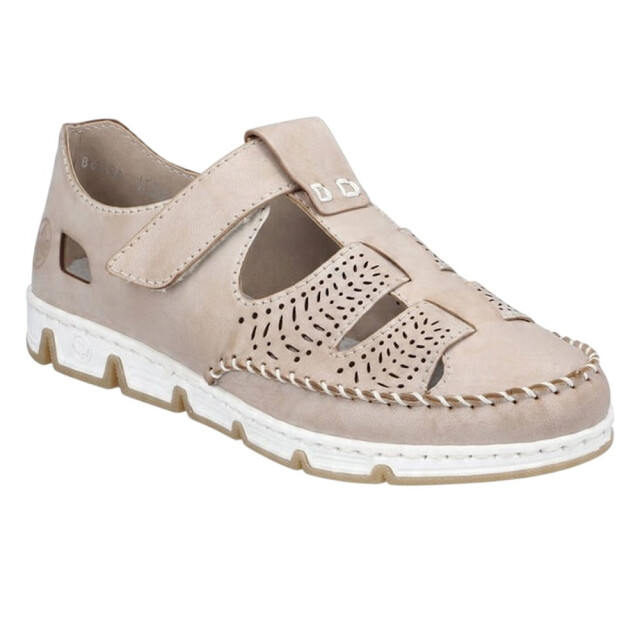 Rieker Dames uitgesneden leren schoenen UTPP6616_brown large