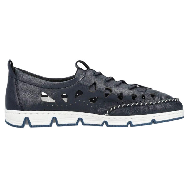 Rieker Dames uitgesneden leren schoenen UTPP6459_navyblue large