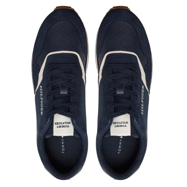 Tommy Hilfiger Heren evo colorama leren hardlooptrainers UTPP6290_navyblue large