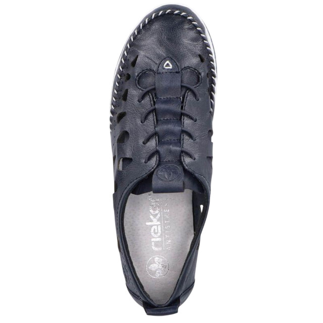 Rieker Dames uitgesneden leren schoenen UTPP6459_navyblue large
