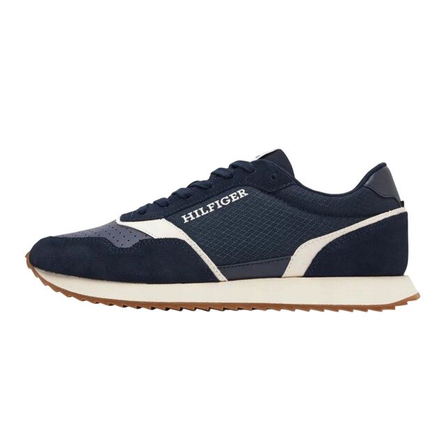 Tommy Hilfiger Heren evo colorama leren hardlooptrainers UTPP6290_navyblue large