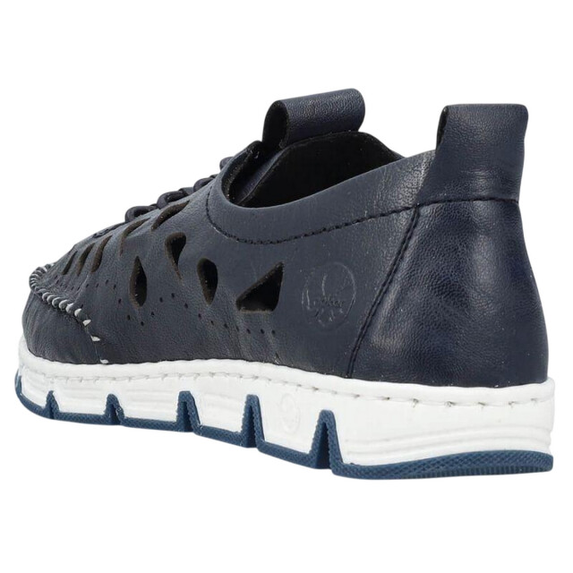 Rieker Dames uitgesneden leren schoenen UTPP6459_navyblue large