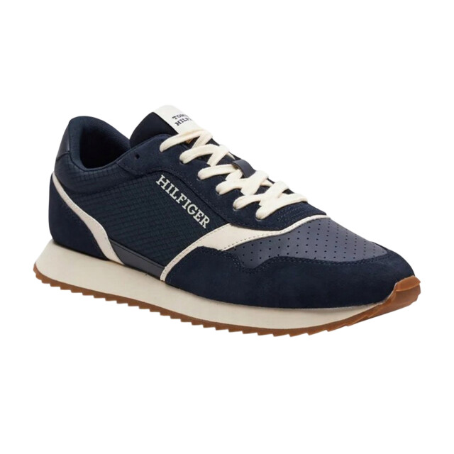 Tommy Hilfiger Heren evo colorama leren hardlooptrainers UTPP6290_navyblue large