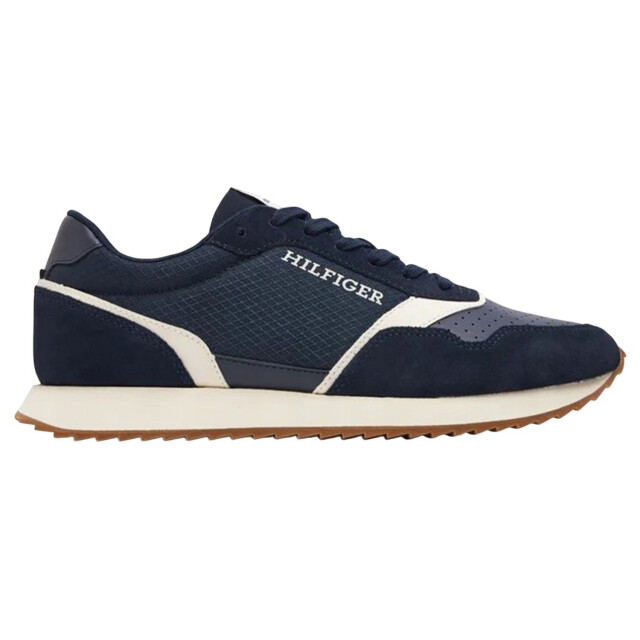 Tommy Hilfiger Heren evo colorama leren hardlooptrainers UTPP6290_navyblue large