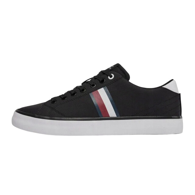 Tommy Hilfiger Heren hi vulc stripe mesh lage sportschoenen UTPP6234_black large