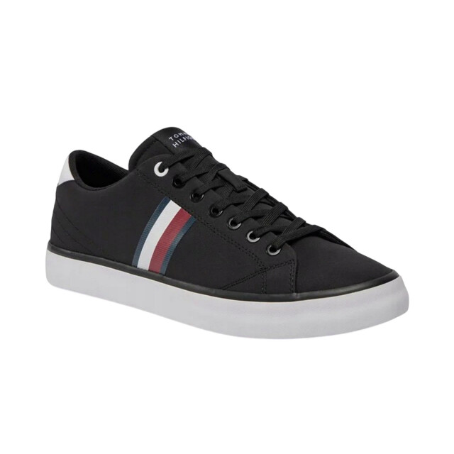 Tommy Hilfiger Heren hi vulc stripe mesh lage sportschoenen UTPP6234_black large