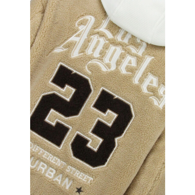 Enos Teddy jas met capuchon oversized baseball jacket GI-537 large