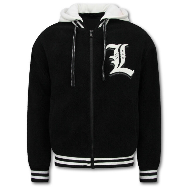 Enos Oversized baseball jacket teddy jas met capuchon GI-537 large