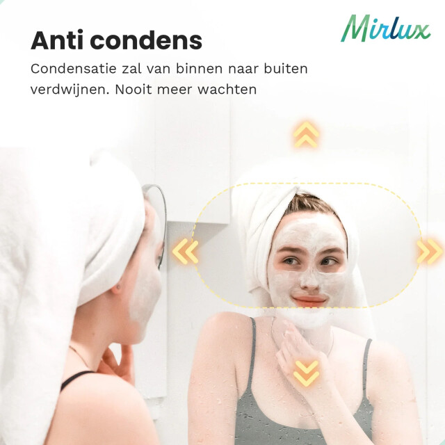 Mirlux Badkamerspiegel 120x60cm ovaal zwart frame 3250211 large