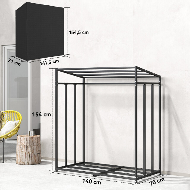 4goodz Haardhoutrek met waterdichte afdekhoes - 3389878 large