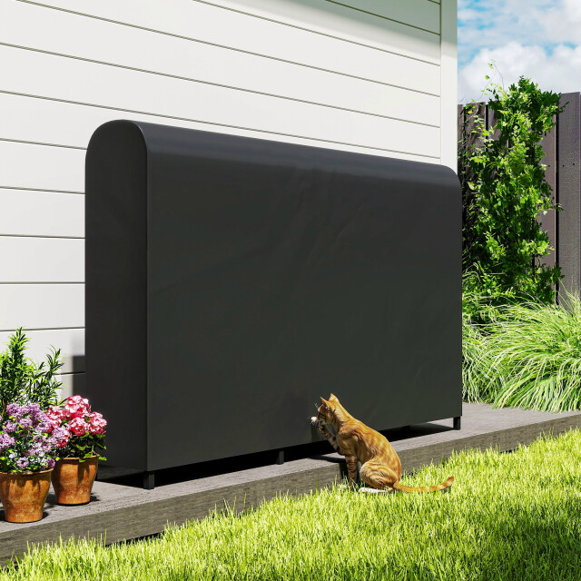 4goodz Haardhoutrek met cover 300kg 199x30x121cm - 3389880 large