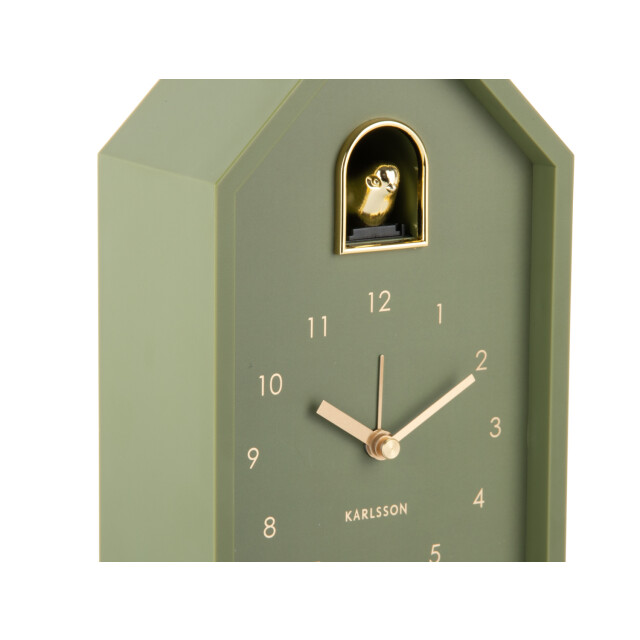 Karlsson wekker modern cuckoo oro luxury green 3259490 large