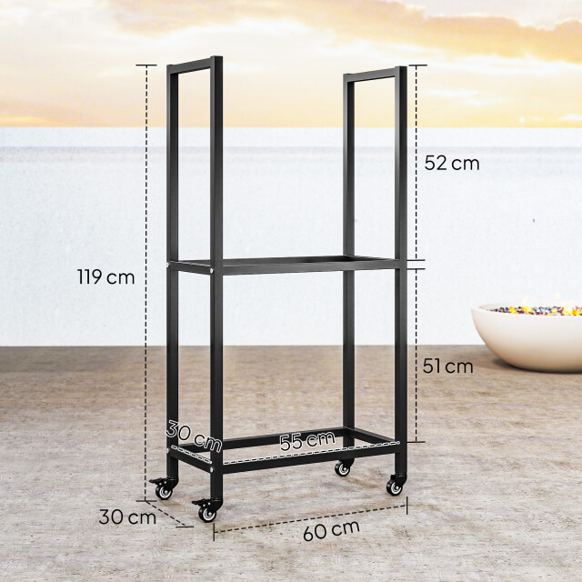 4goodz Haardhoutrek voor binnen 60x30x119cm - 3389885 large