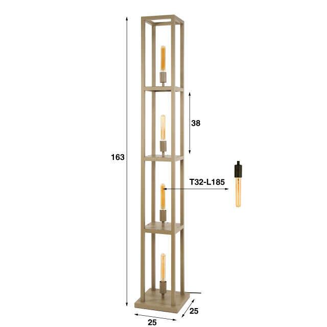 Hoyz vloerlamp quadra 4-lichts - 3275182 large