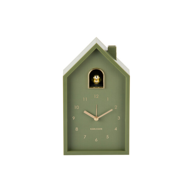 Karlsson wekker modern cuckoo oro luxury green 3259490 large