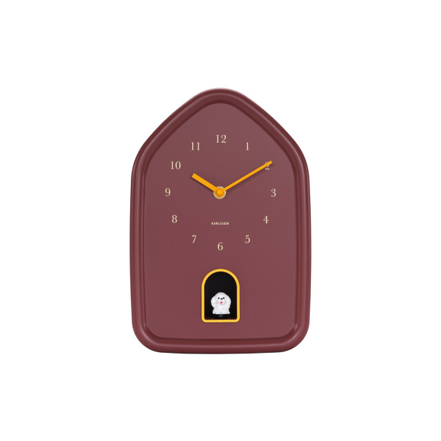 Karlsson wandklok modern doggy bordeaux- Ø29,1cm 3259477 large