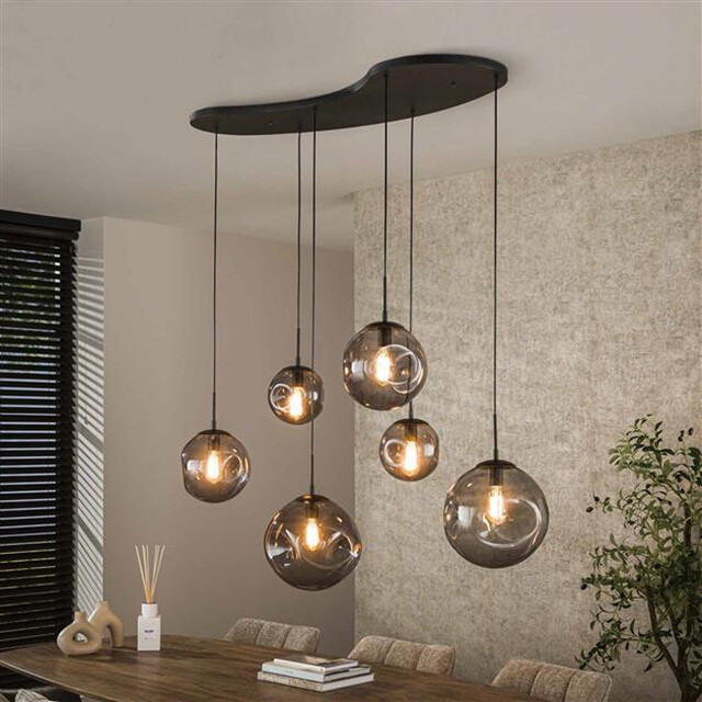 Hoyz hanglamp stellar black 6-lichts artic 3222880 large