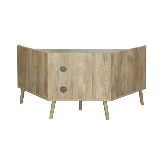 CaliCosy Hoek tv-meubel met 1 deur en rotan front en 2 open nissen l120 cm palmo 3392062 large