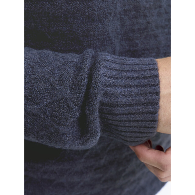 Jack & Jones Jprblasimon structure knit crew neck ln navy 5219.37.0030 large