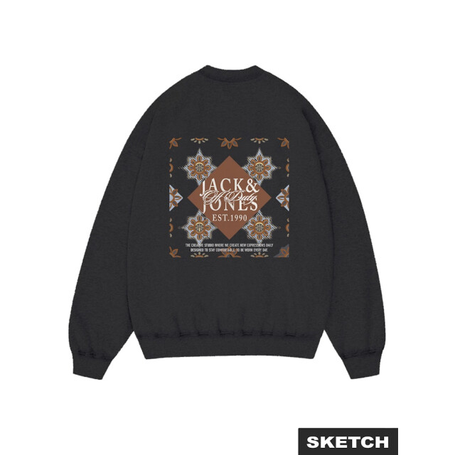Jack & Jones Jorbleecker aop box sweat crew neck - 5209.80.0018 large