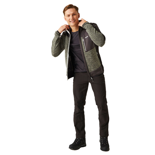 Regatta Heren cadford vi marl fleecejas met capuchon UTRG10719_agavegreenash large