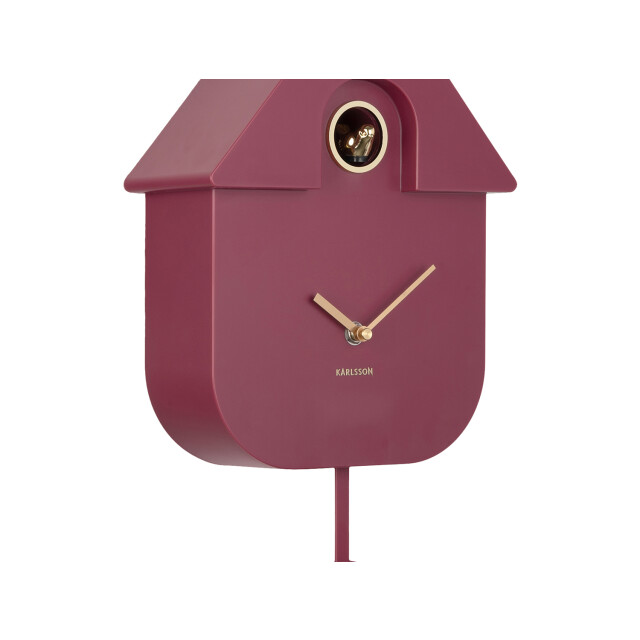 Karlsson wandklok modern cuckoo oro dark mauve 3259503 large