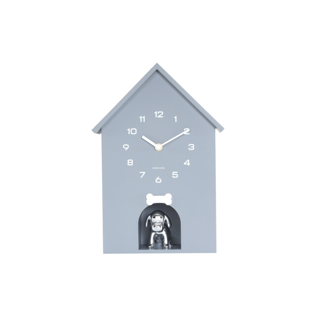 Karlsson wandklok dog house cool grey 3259808 large