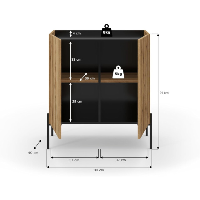 Furnilux Lowboard neo in evoke 91x80x40cm 3393222 large