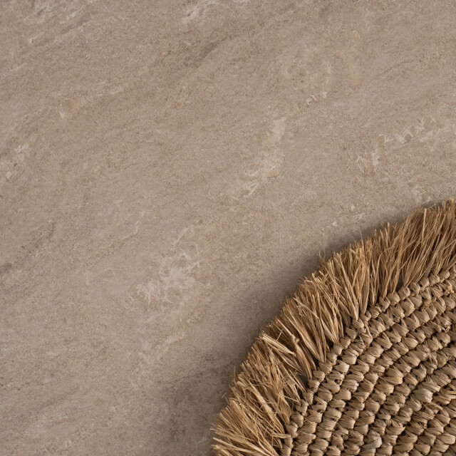 CaliCosy Uitschuifbare eettafel met travertijn- en wit decor l120-160 cm houston 3394073 large