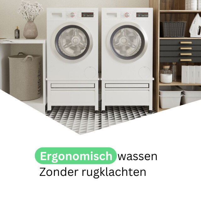 Wasophoogte Wasmachine verhoger – novapro met lade en plateau – 3392456 large