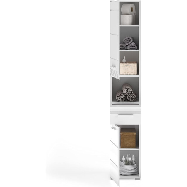 Furnilux 3-delige badmeubelset: onderkast, hoge kast, spiegelkast linus 3393225 large