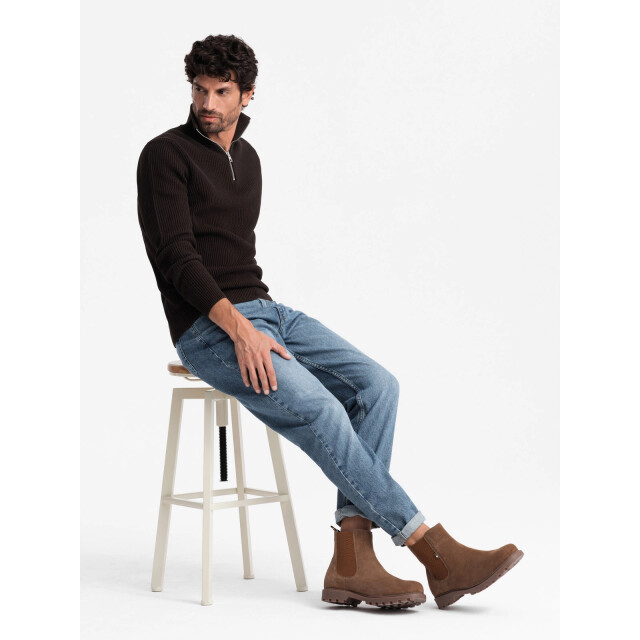 Ombre Italian style heren schoenen licht suede italia moda OM-0173-1 large