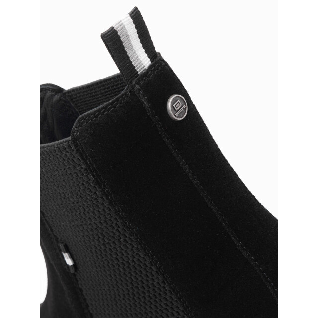 Ombre Italian style heren schoenen zwart suede italia moda OM-0173 large